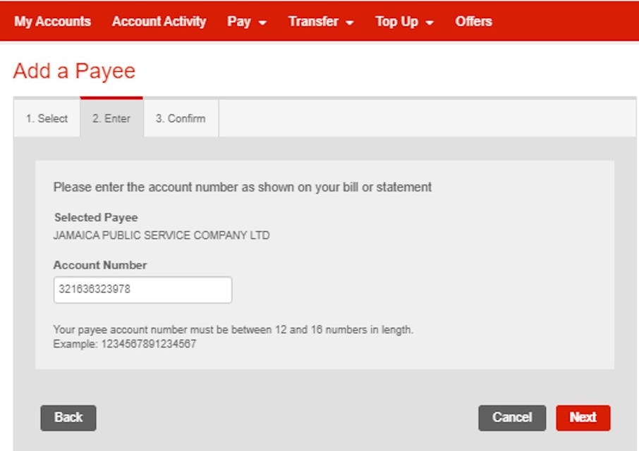 Scotia Online Adding a Recipient Scotiabank TCI